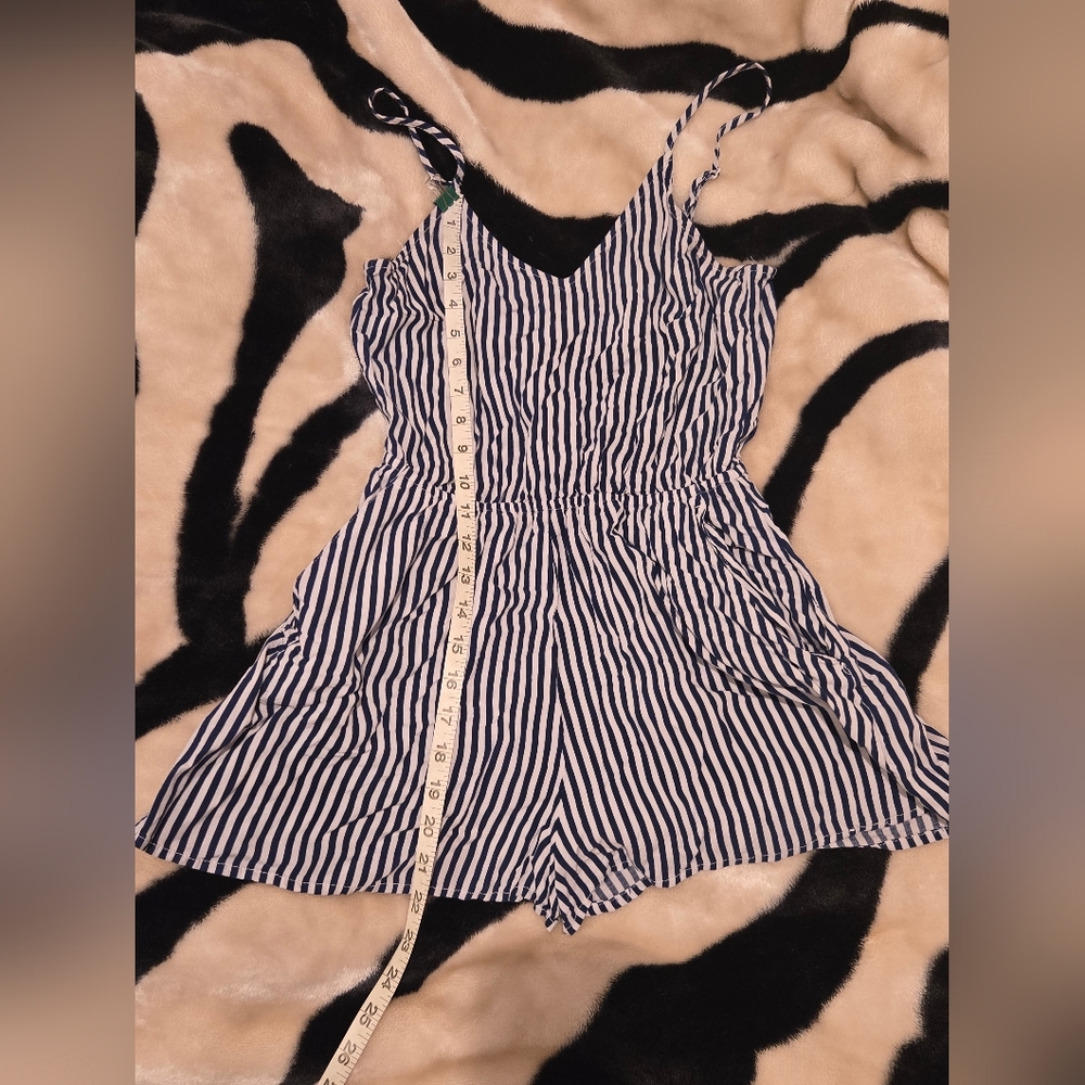 Striped Short Jumpsuit